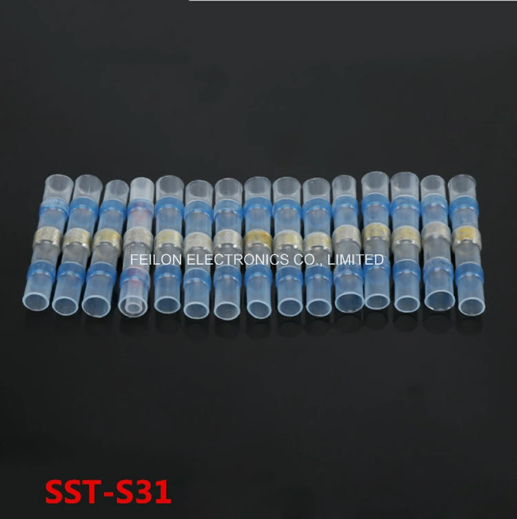 Blue Color Shielded Wire Solder Ring in The Protective Tube Heat Shrinkable Tube Hot Melt Waterproof Terminal Sst-S31 1.5-2.5mm2 IP68 Connector