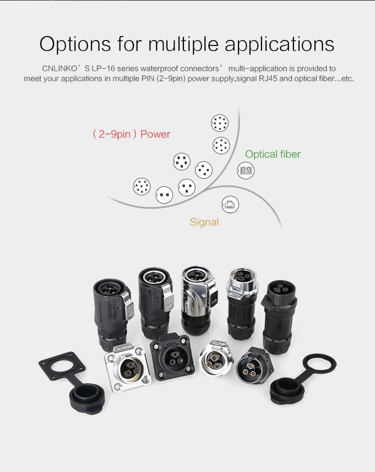 Cnlinko Circular Connector 10AMP 3 Pin Waterproof Connector