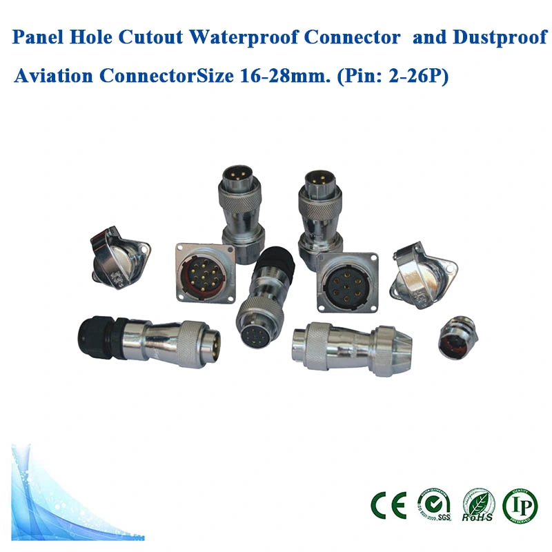Matel Waterproof Connector 20mm IP68 Cable-Cable
