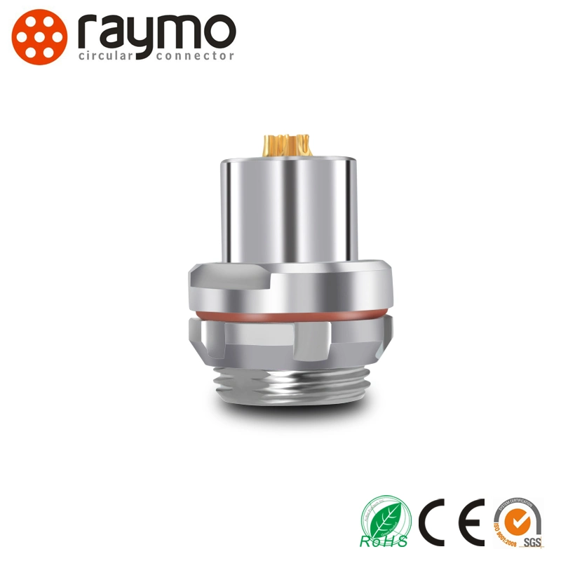 Raymo 1f Series Rear-Mounted Receptacle Waterproof IP68 Circular Cable Connector