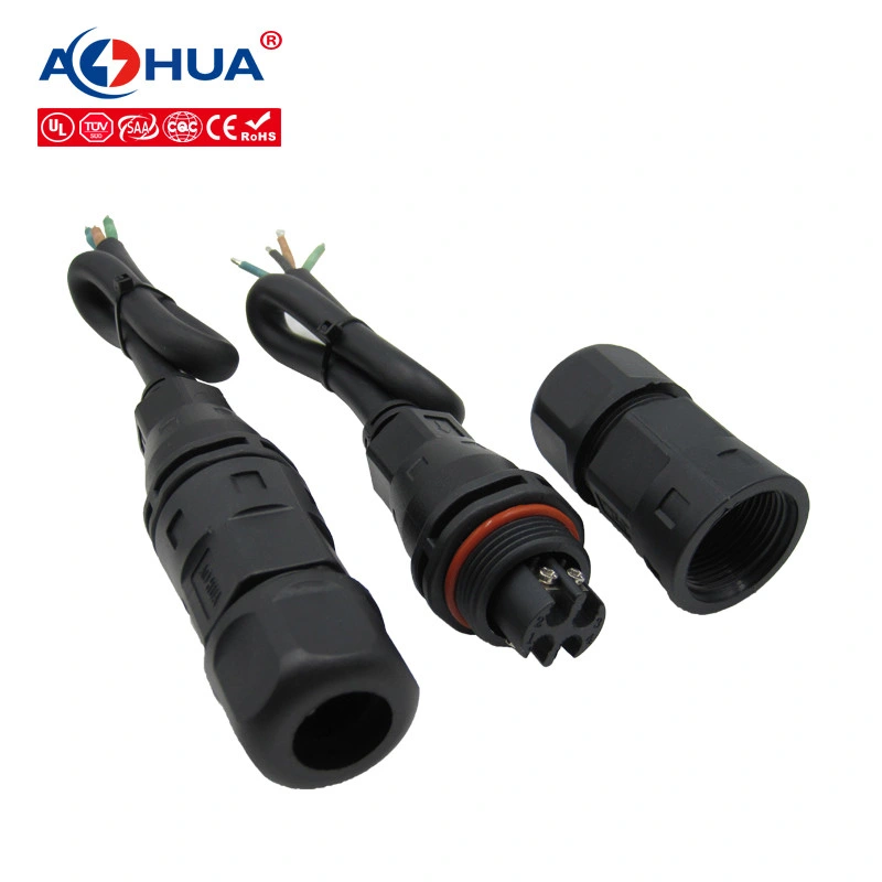 LED Connector Leading Waterproof Plug Connector with Cable 4 Pin
