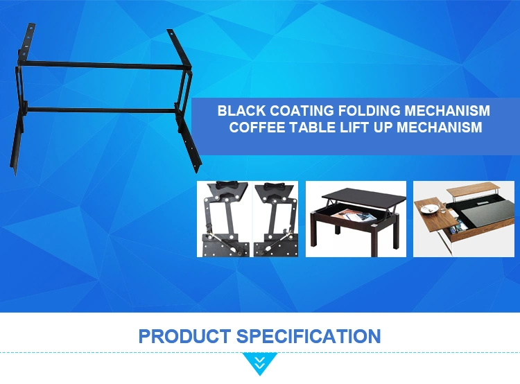 Black Coating Folding Mechanism Coffee Table Lift up Mechanism