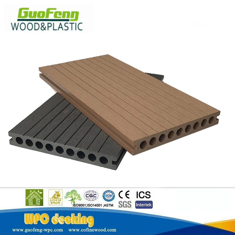 Hollow Wood Plastic Composite Decking with Round Hole
