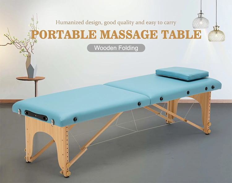 Comfort Portable Folding Massage Table Beauty Equipment Wooden Massage Table