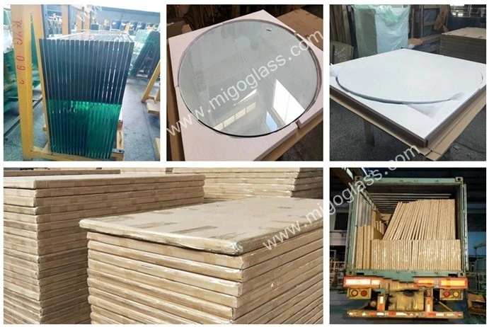 Clear Tempered Round Glass Table Tops for Dining Tables, Glass Table Cover/Protector/Replacement