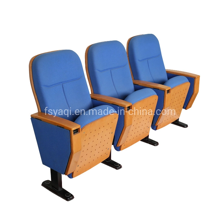 Metal Folding Chair Auditorium Seat with Wood Table (YA-08B)