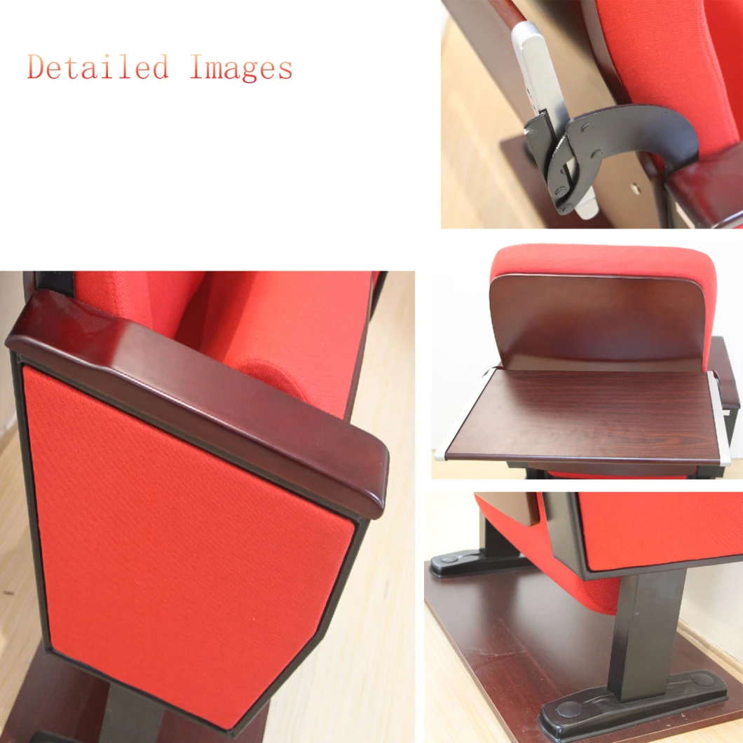 Comfortable Folding Theatre Lecture Hall Chairs with Writing Pad