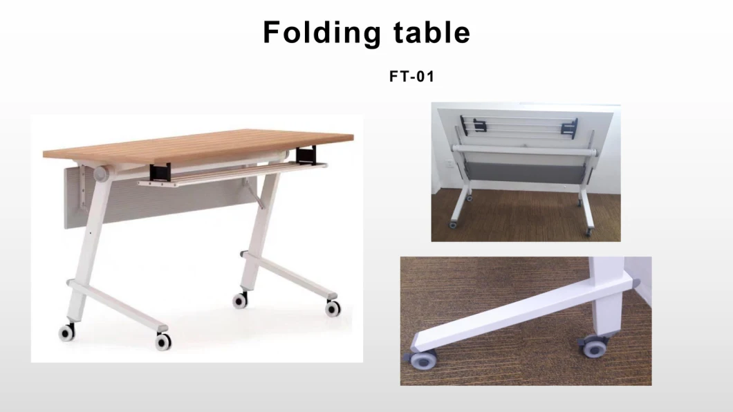Modern Furniture School Classroom Movable Folding Training Desk Hotel Office Meeting Conference Flip Table