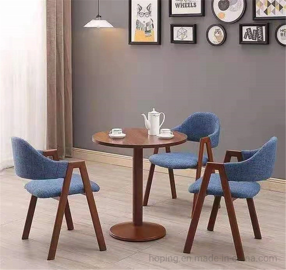 Orange Banquet Library Chair Rectangular Steel Wood Dining Table Wedding 1+3 Table Chairs Modern Classic Design Chair Durable Saddle Leather Dining Chair