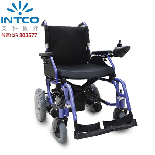 Economic Electric Folding Power Steel Wheelchair with Half-Folding Backrest
