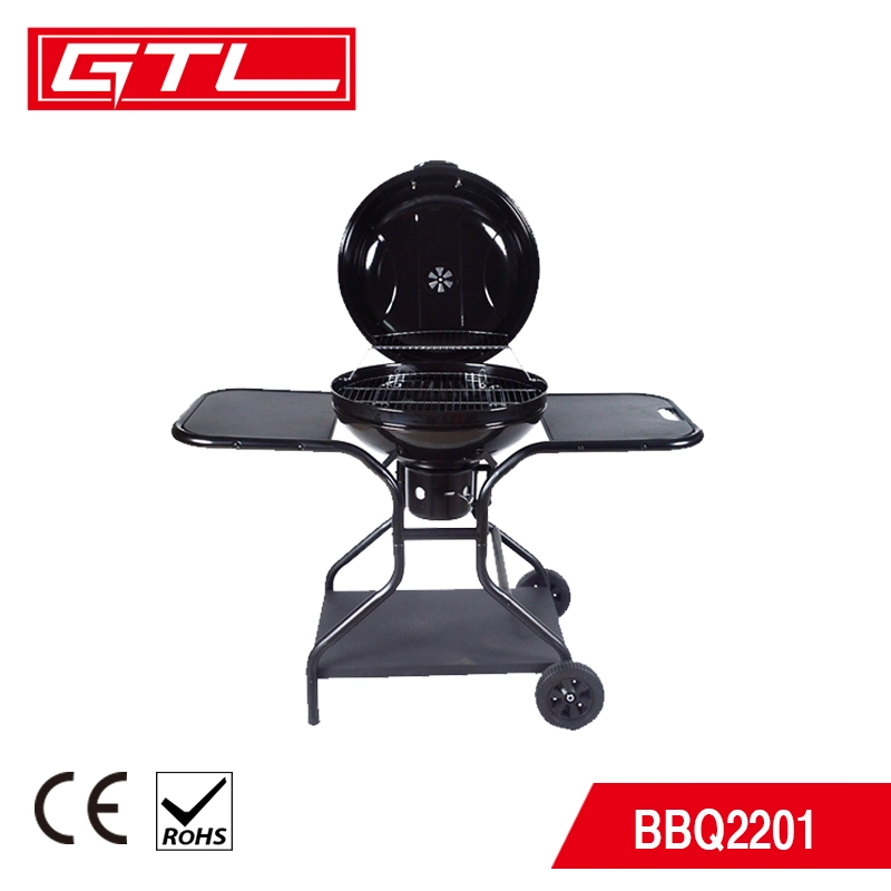 Cheap BBQ Round Charcoal Grill Outdoor with Side Table