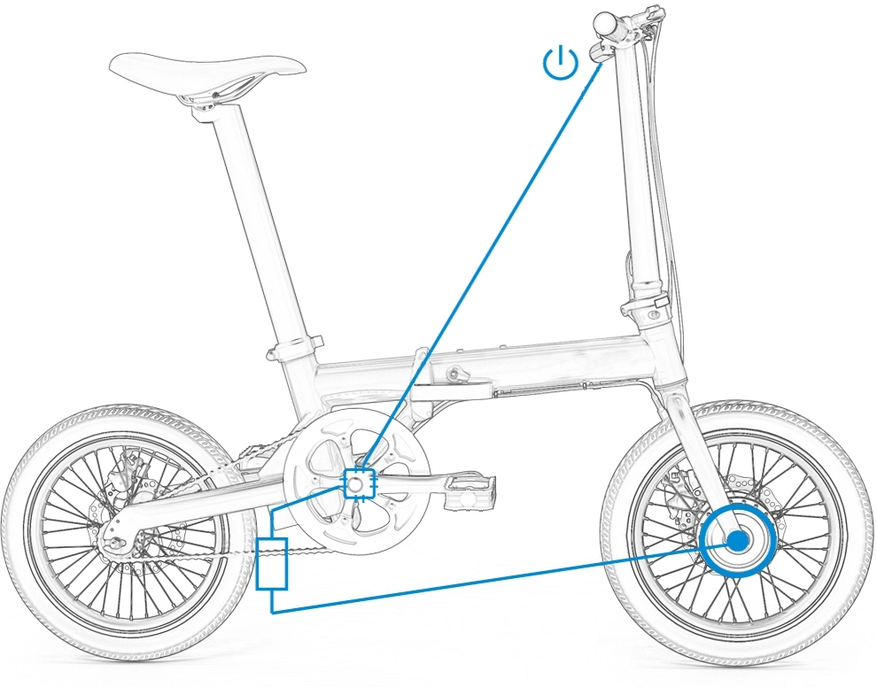 Q1 16'' Small portable Folding E-Bike