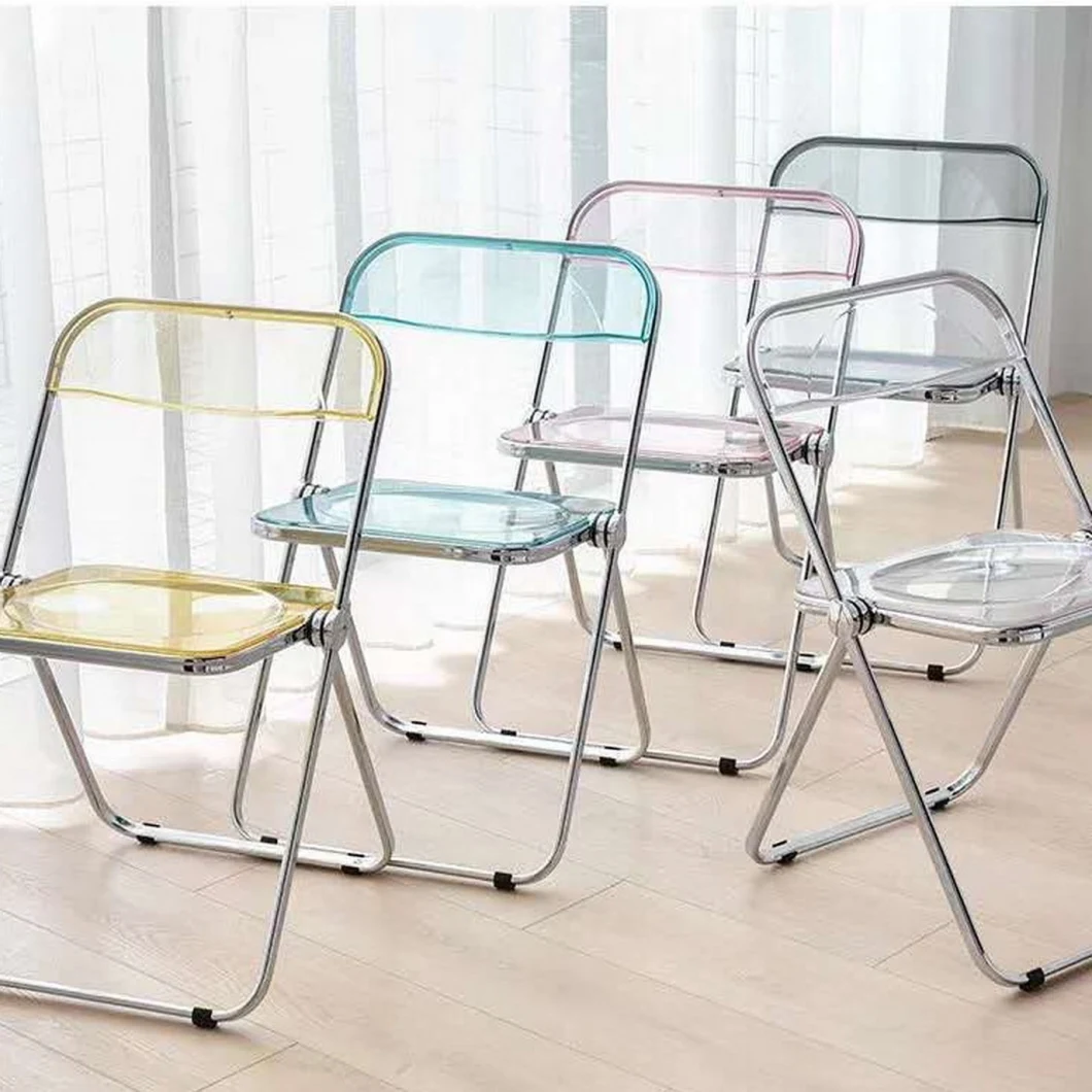 Hot Sales New Foldable Transparent Clear Acrylic Resin Folding Chairs