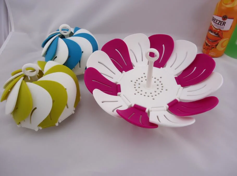 Hot Sale Plastic Folding Round Fruit Tray Plate