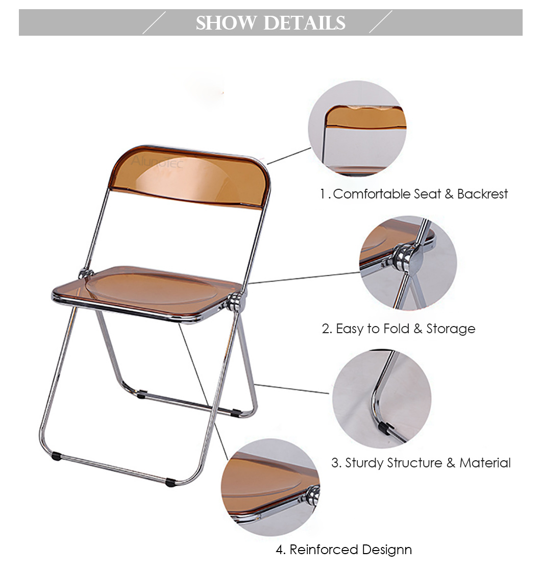 Italian Plia Design Metal Fold Chairs Plastic for Bar/Dining/Office/Kitchen