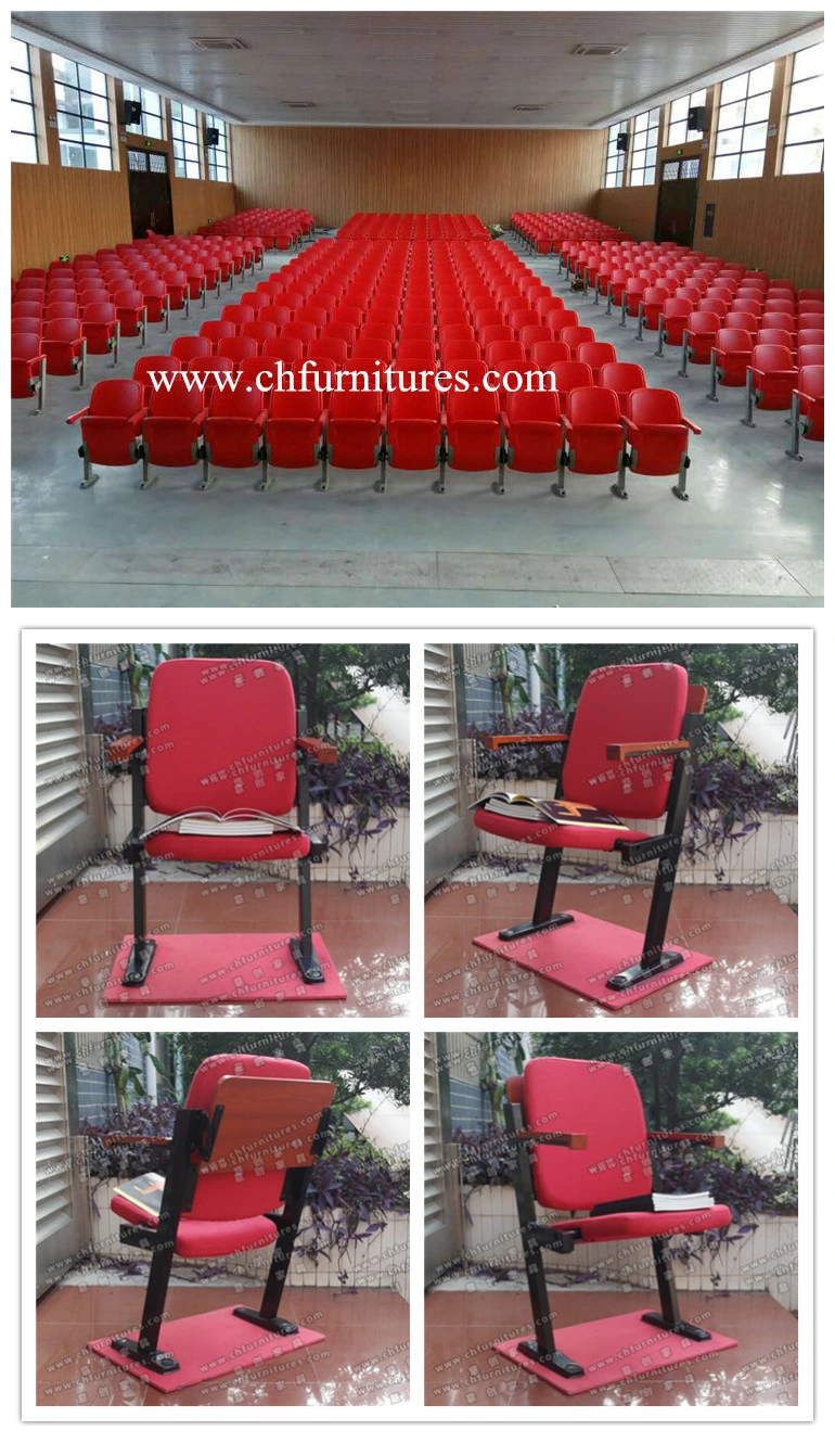 Outdoor Cheap Armrest Blue and Red Folding Plastic Stadium Chair for Church and Theater (YC-ZG68)