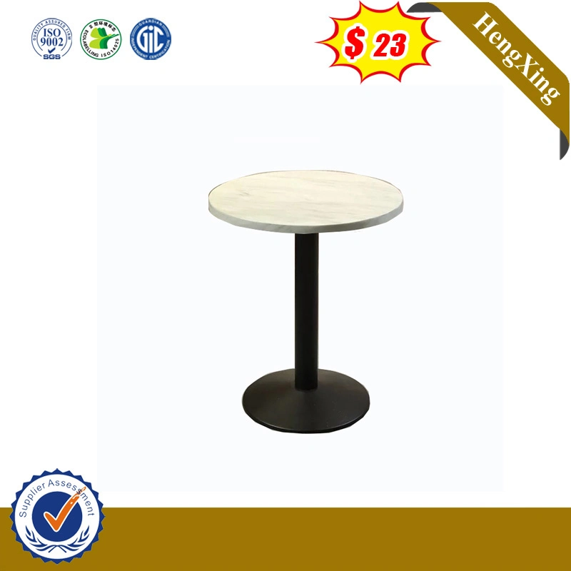 Small Size Dining Furniture Round Meeting Table with Black Plastic Leg