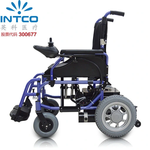 Economic Electric Folding Power Steel Wheelchair with Half-Folding Backrest