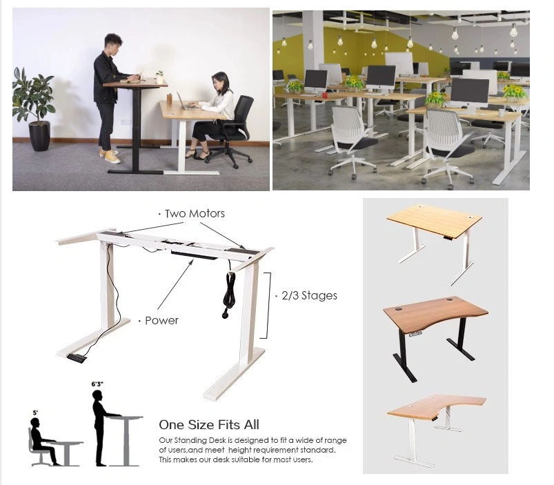 Electric Sit-Stand Adjustable Height Table Legs for Office and Study Table