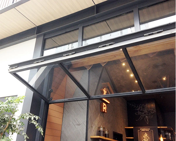1.4mm Aluminum Folding Window Lift up Windows for Cafe Shop