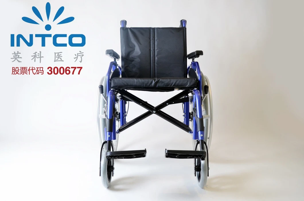 Aluminum Folding Manual Wheelchair with Height Adjustable Armrest