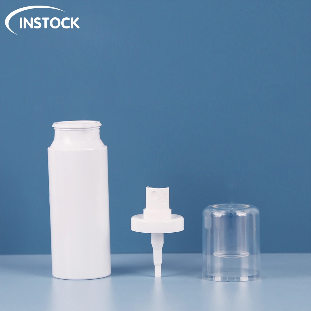 in-Stock Custom 50/60/80ml Cosmetic Packaging Skincare Round Shape Plastic Spray Perfume Toner Bottle