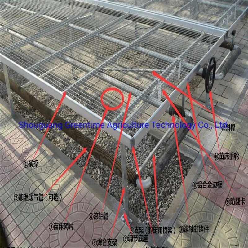 Mesh Rolling Table Top Benches Commercial Growing for Agricultural Planting