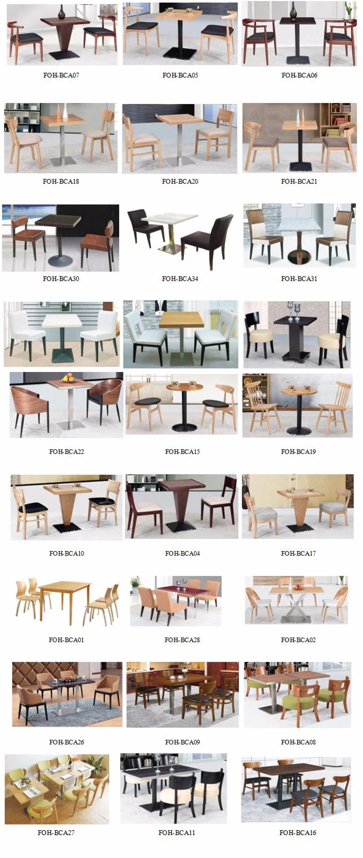 Dark Color Wood Veneer Restaurant Dining Table with Black Powder Coated Leg Table Chair Set