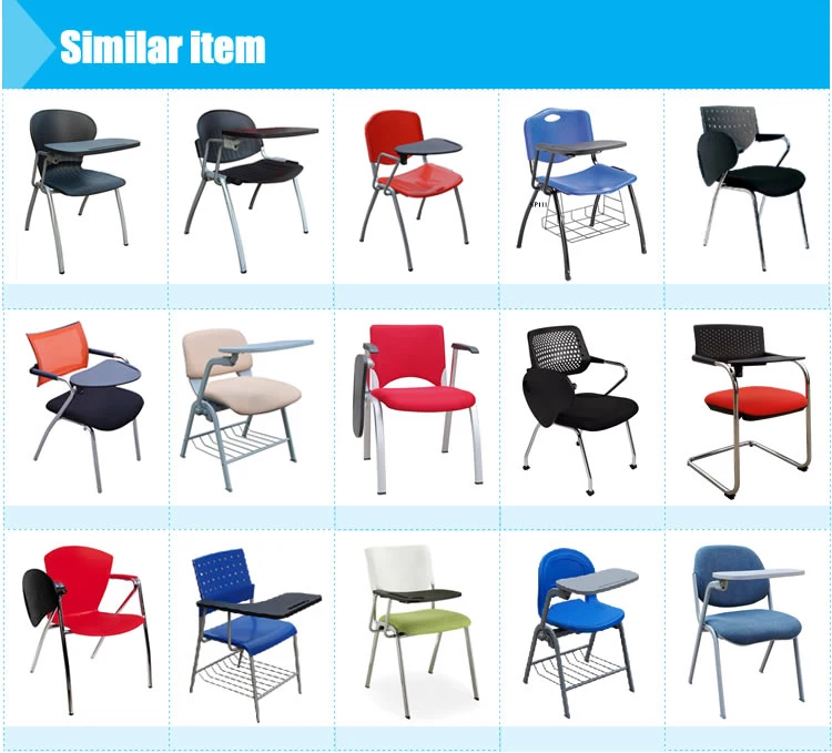 Plastic Shell Student Chairs with Hard Plastic Writing Pad