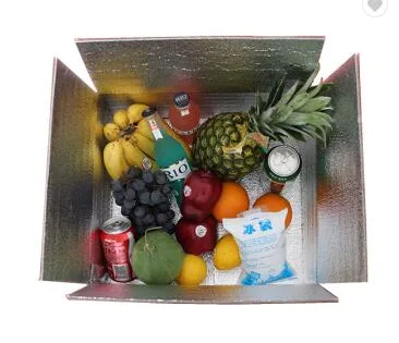 Catering Food Transport Fruit Boxes Aluminum Foil Folding Foam Insulated Carton