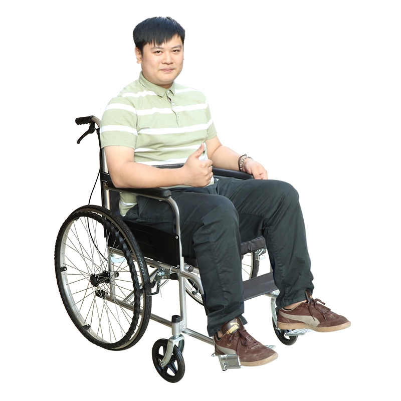 Cheap Durable Manual Folding Elderly Lightweight Aluminum Frame Wheel Chair