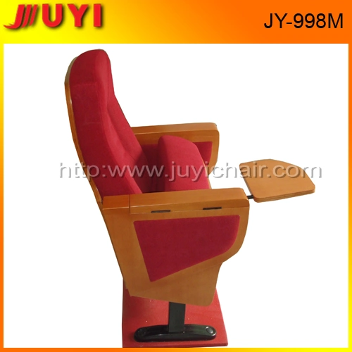 Jy-998m Fabric Price Wooden Folding Chair Matel Leg Wooden Armrest Wite Pads Conference Chair