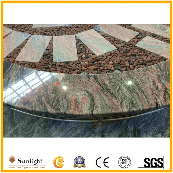 Customized Outdoor Landscaping Multicolor Red Granite for Garden Round Table, Bench