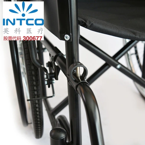 Economic Steel Manual Wheelchair Easy-Folding with Detachable Footrests Backrest Half-Folding