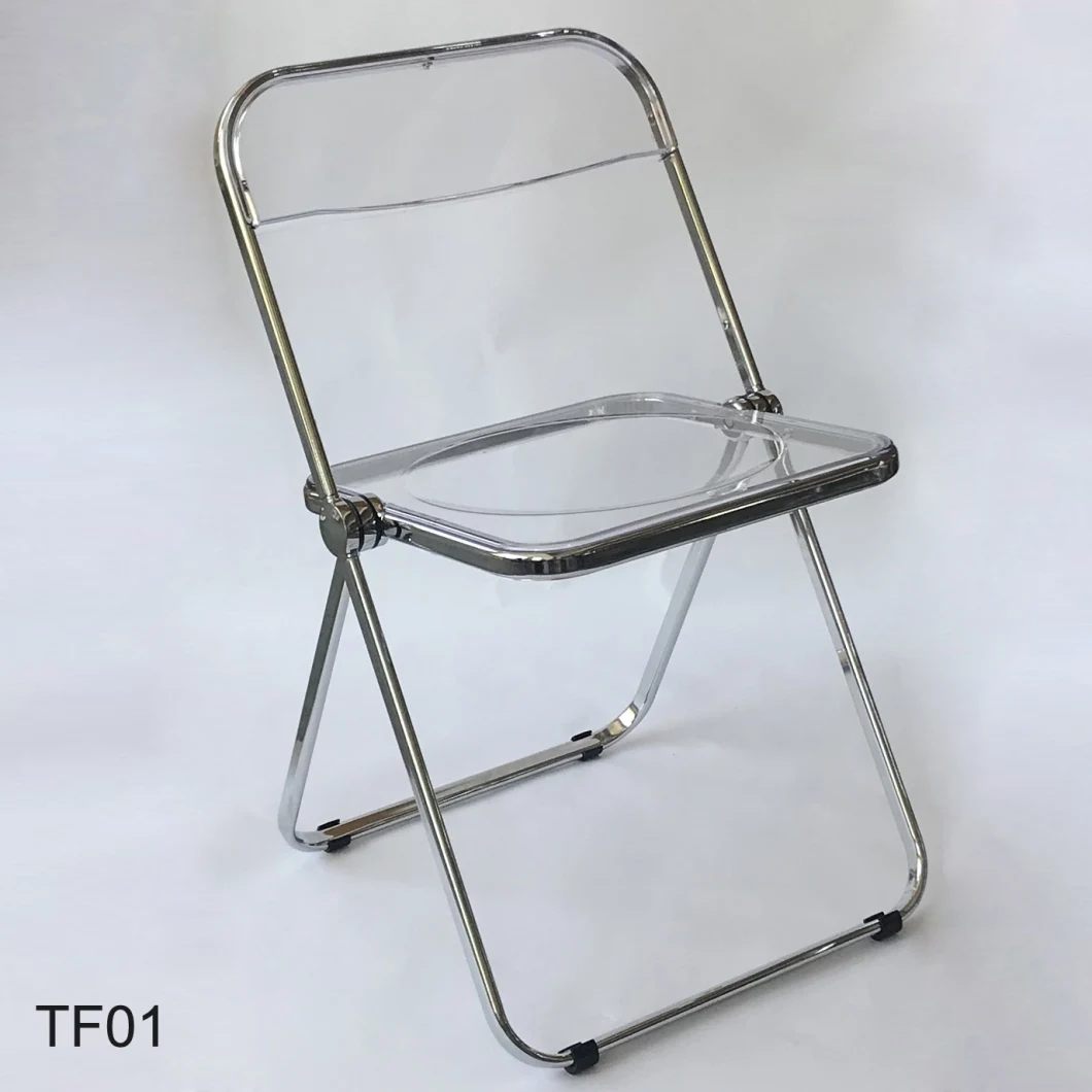 Hot Sales New Foldable Transparent Clear Acrylic Resin Folding Chairs