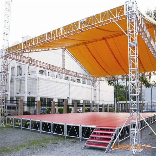 Outdoor Mobile Assemble High Quality Aluminum Portable Adjustable Height Mobile Folding Platform Anti-Slip Surface Stage