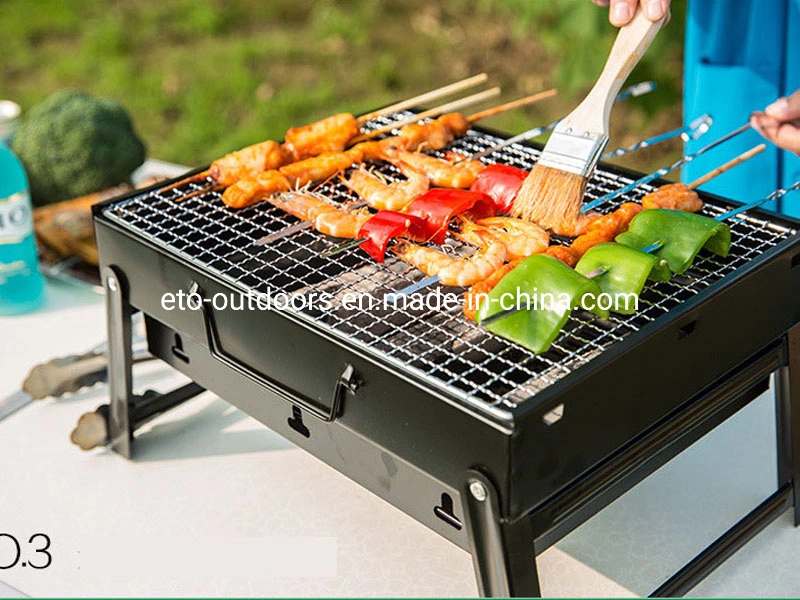 Outdoor Picnic Portable Lightweight Simple BBQ Tools Folding Small Barbecue Charcoal Grill