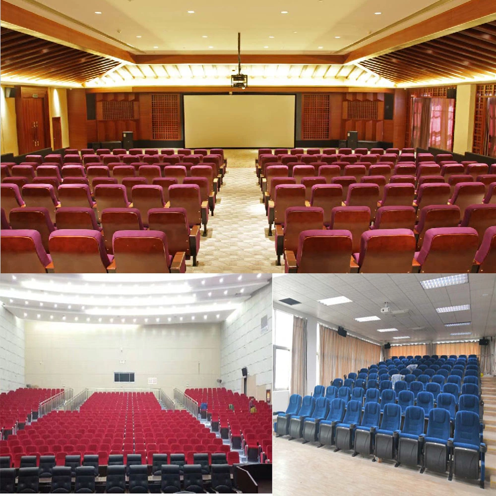 Comfortable Folding Theatre Lecture Hall Chairs with Writing Pad