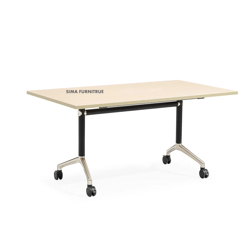 Aluminum Folding Study Training Table Legs with Laminate Top
