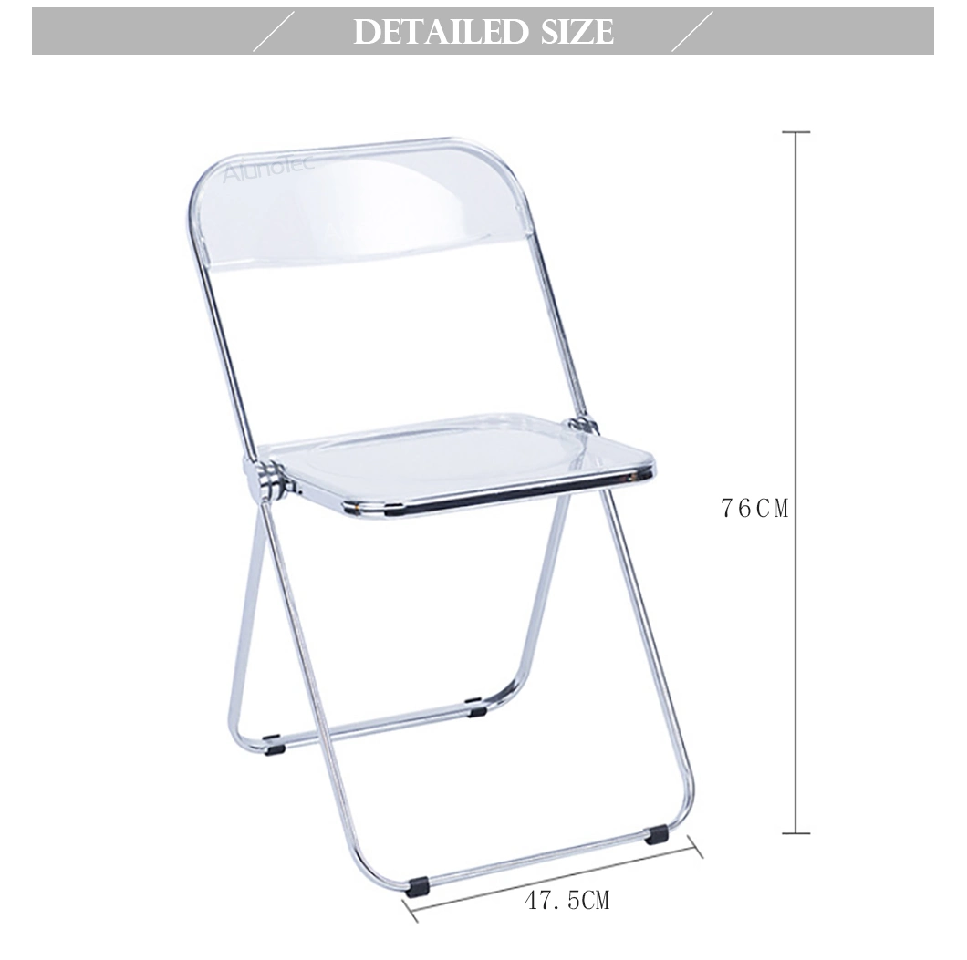 Easy Carry Modern Transparent Design Plastic Chair Light Weight Folding Chairs