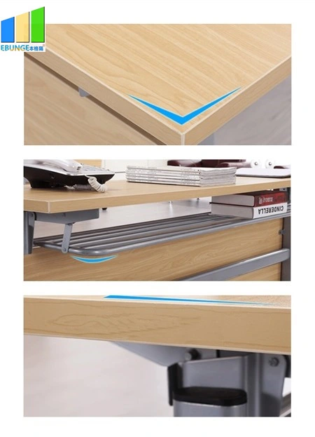 Ebunge Office Meeting Training Folding School Table Folding Desk with Wheels
