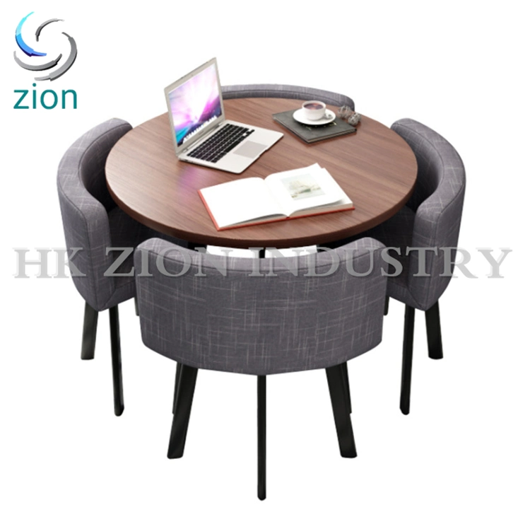 Nordic Leisure Small Round Table_Simple Reception Desk and Chair Set Negotiation Table Shop Meeting Table and Chair Office Square Table Modern Furniture