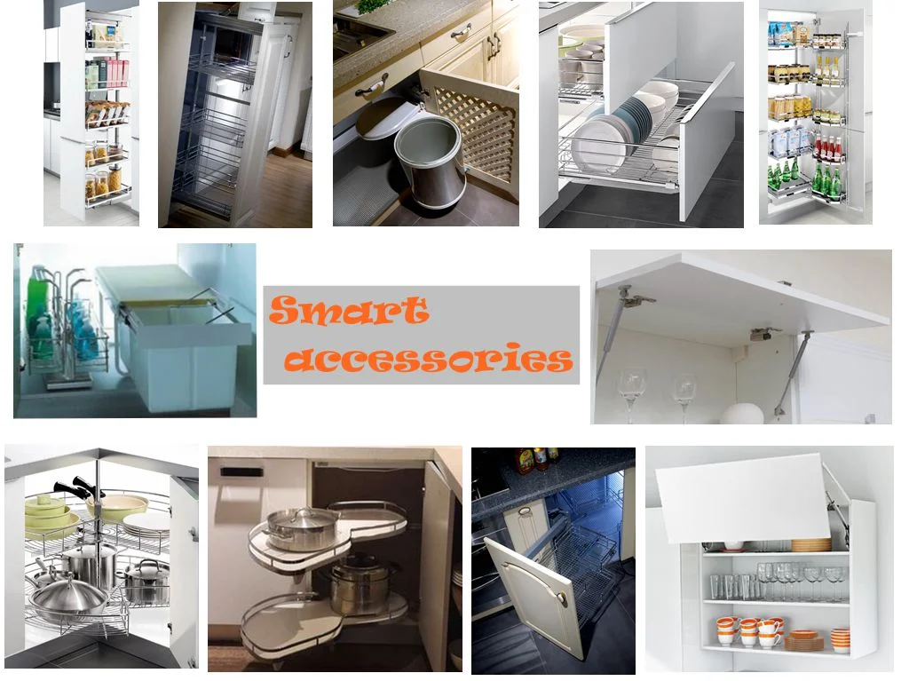 Small Modern White Shaker Style American Folding Kitchen Cabinet