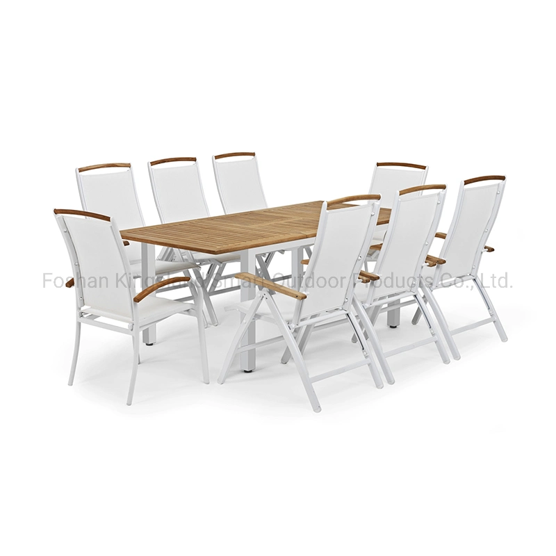 Leisure Garden Furniture Folding & Extending Outdoor Dining Table with Fsc Teak Wood Top
