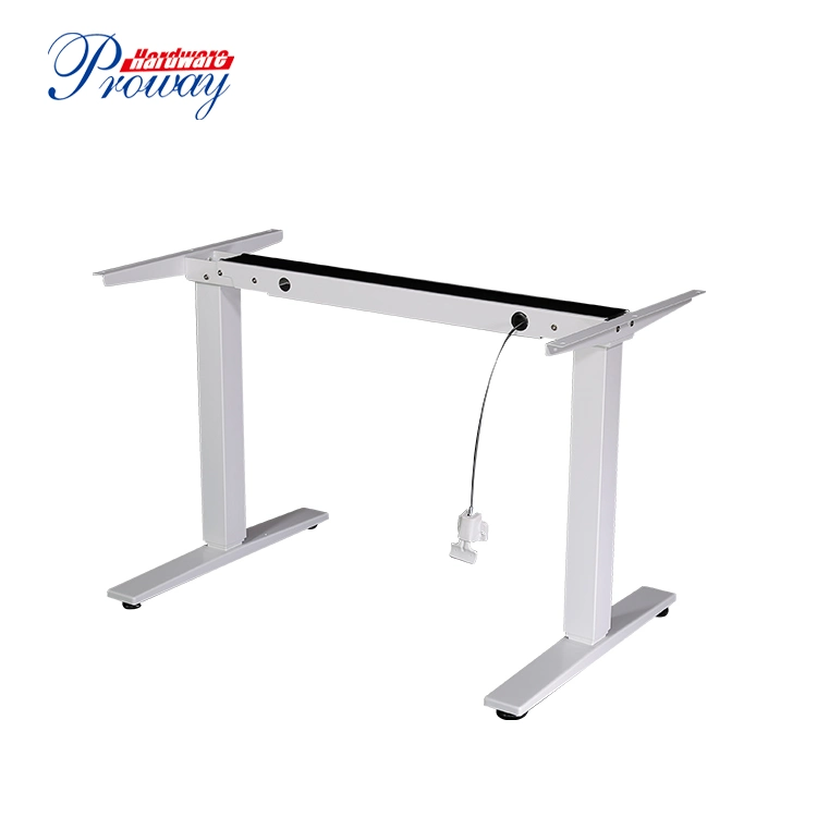 Gas Spring Height Adjustable Standing Office Desk with Folding Legs
