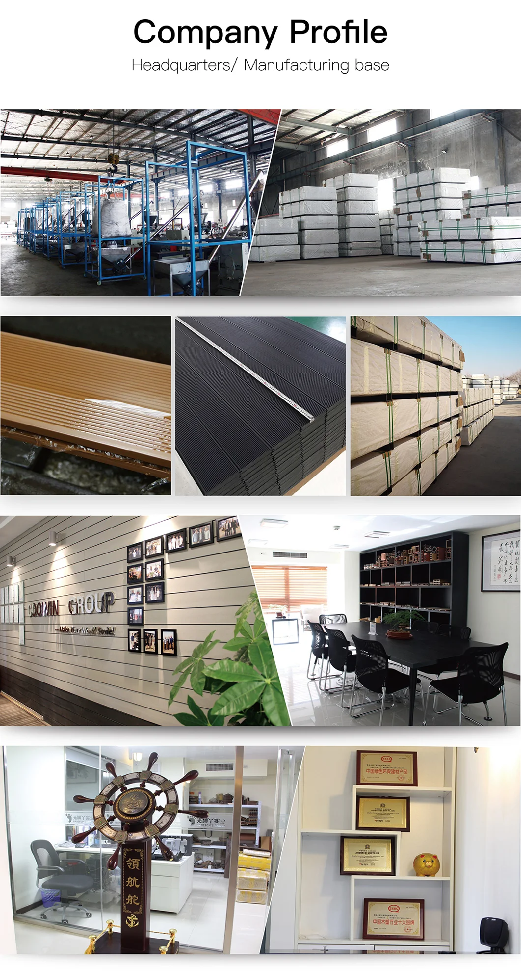 Ce SGS Outside Wood Plastic Coated Composite Decking Recycled Plastic Landscape Timber