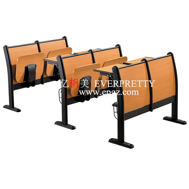Classroom Step Chair Folding Table Chair for University Woodne Lecture Hall Chair