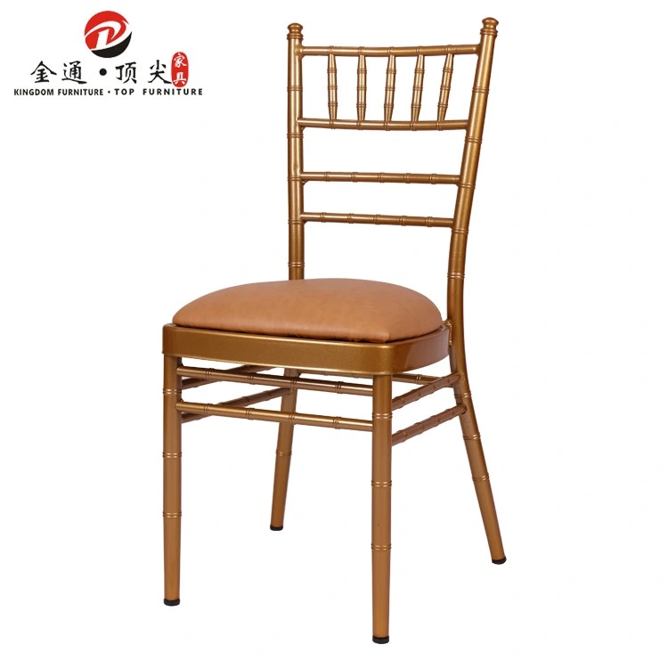 Wedding Furniture Gold Metal Chavary Wedding Chairs and Folding Tables