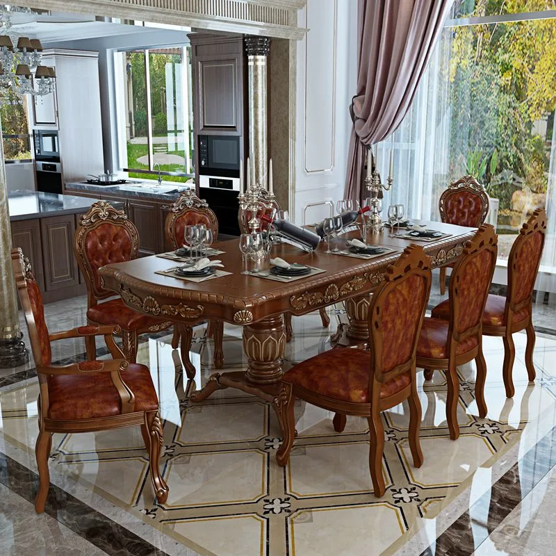 8-10-12 People Extending Dining Table in Optoinal Furniture Color and Sofa Chairs
