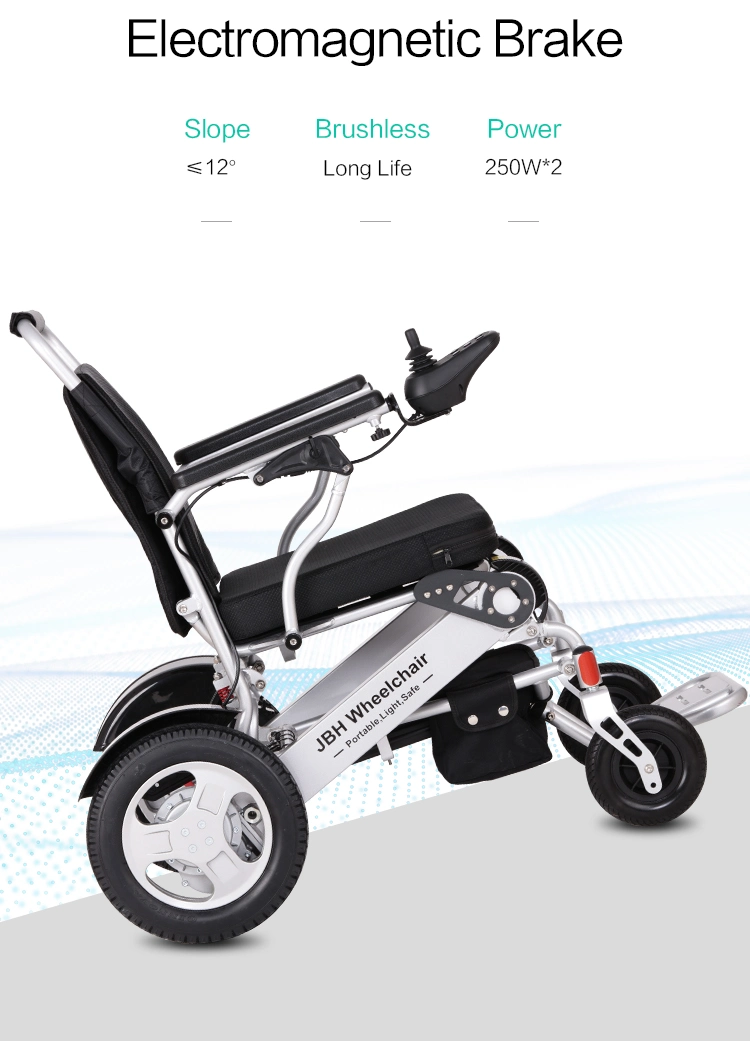 Electric Wheelchair Power Wheel Chair Lightweight Mobility Aid Motorized Folding Ce, FDA